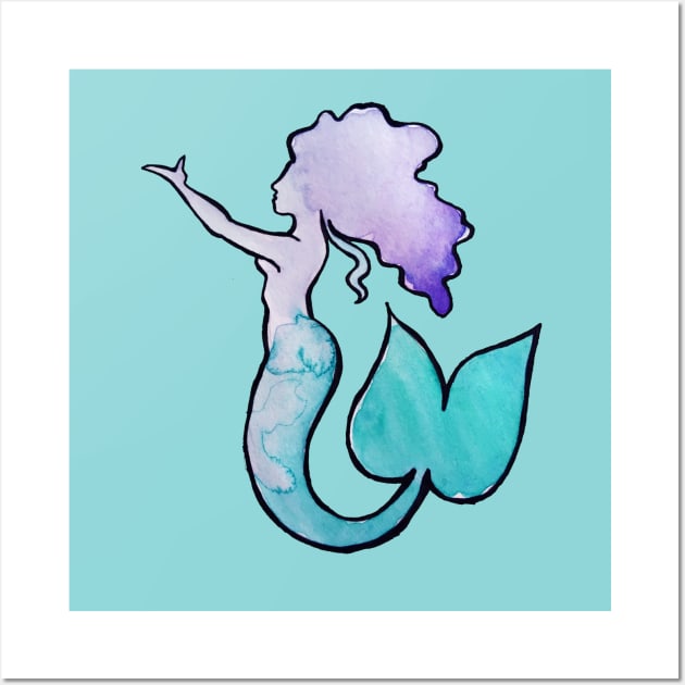 Mermaid Wall Art by bubbsnugg